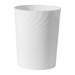UUJOLY Plastic Small Trash Can Wastebasket. Garbage Container Basket for Bathrooms. Laundry Room. Kitchens. Offices. Kids Rooms. Dorms. (White. 1.8 Gallon)