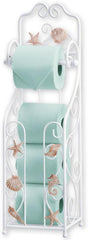 Collections Etc Shell Toilet Paper Holder and Stand with Scrolling Deisng- Bathroom D¨¦cor