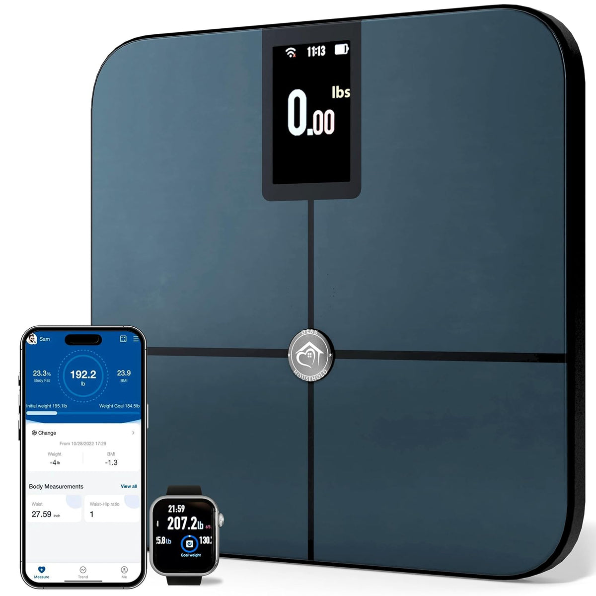 Premium Smart Digital Body Weight Scale FSA or HSA elegible - 4 Electrodes ¨C 25+Metrics -Rechargeable- WiFi & Bluetooth - Full Body Analysis -Track Body Fat. Muscle Mass. Fat Percentage. Sleek Design