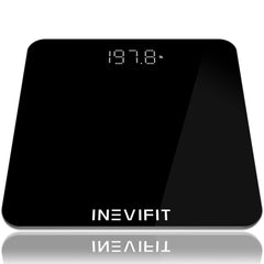 INEVIFIT Bathroom Scale. Highly Accurate Digital Bathroom Body Scale. Measures Weight up to 400 lbs. Includes Batteries