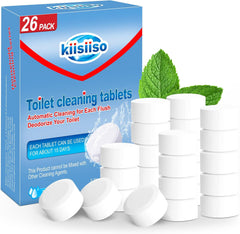 KIISIISO Toilet Bowl Cleaner Tablets 50 PACK. Automatic Bleach Toilet Tank Cleaners. Bathroom Long-Lasting Freshness. Slow-Releasing Powerful Deodorizing & Descaling